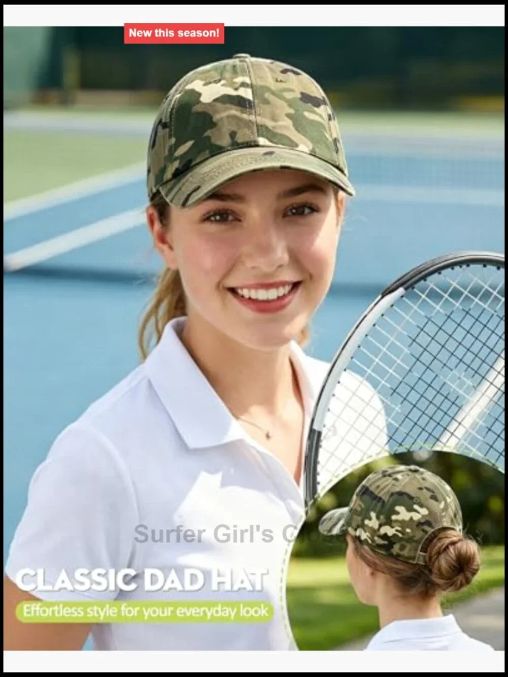 Unisex Adjustable Cotton Baseball Cap, Lightweight Dad Hat for Workout &